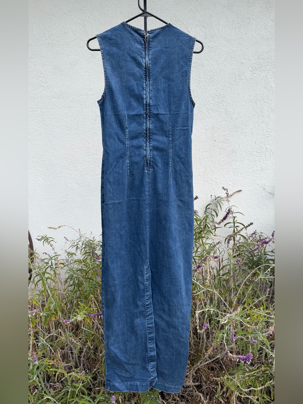 Reformation Fitted Blue Denim Kennedi Dress - Picture 8 of 12